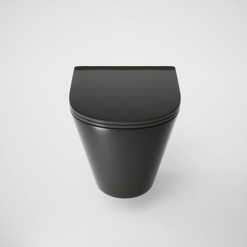 Унитаз подвесной Grossman Санфаянс GR-4477BMS черный матовый с сиденьем микролифт безободковый каскадный смыв - фото 2